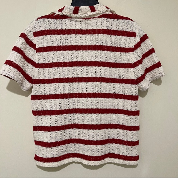 Madewell Red and White Striped Knit Top - Picture 3 of 3